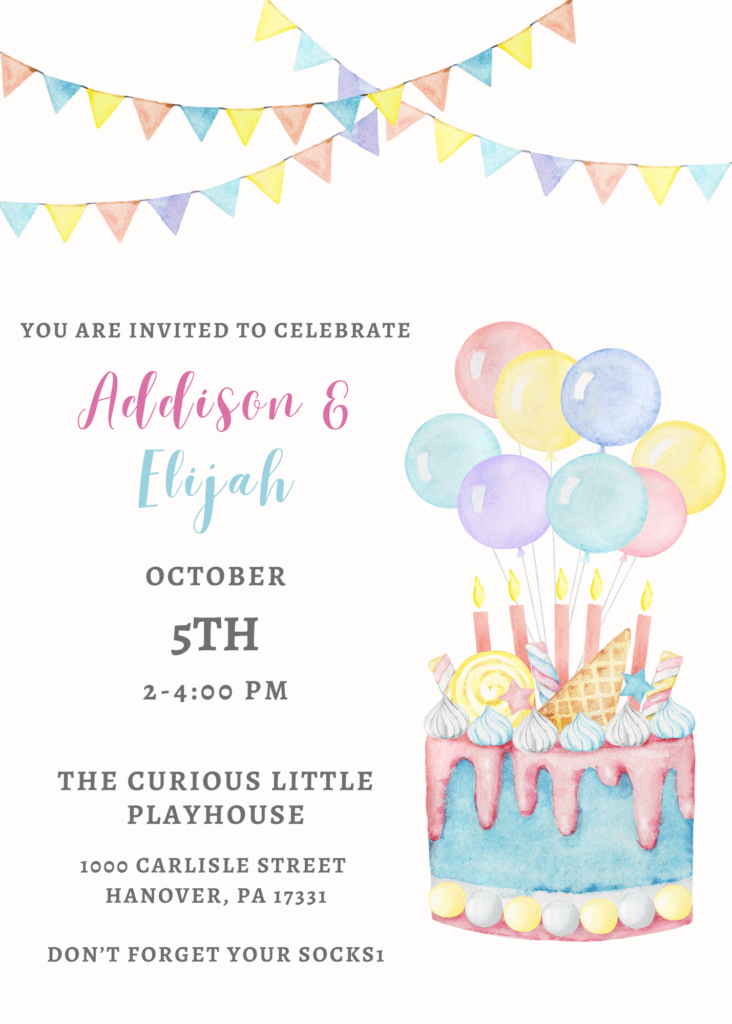 Birthday Party for Addison and Elijah